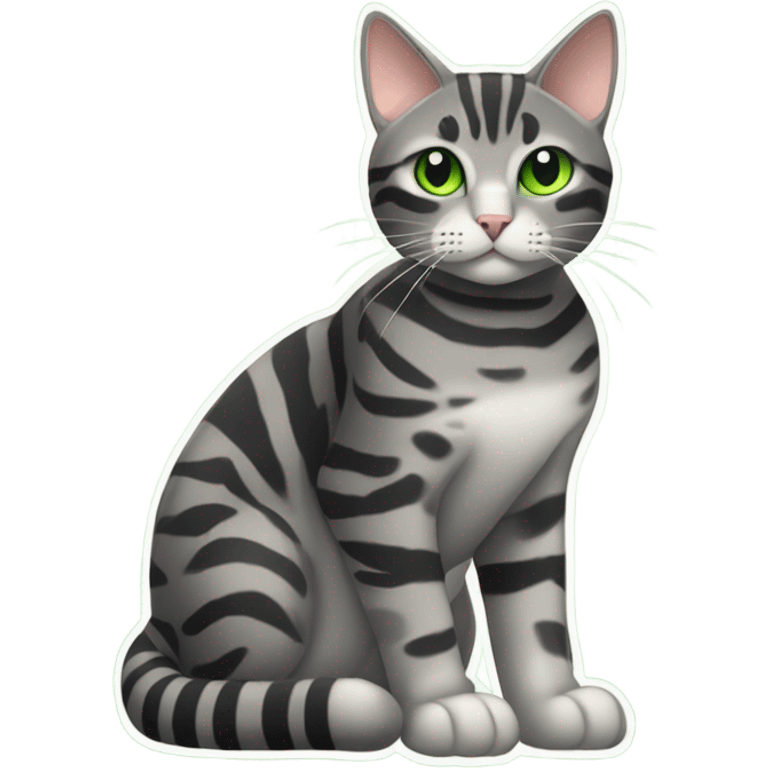 Black and gray tabby cat emoji