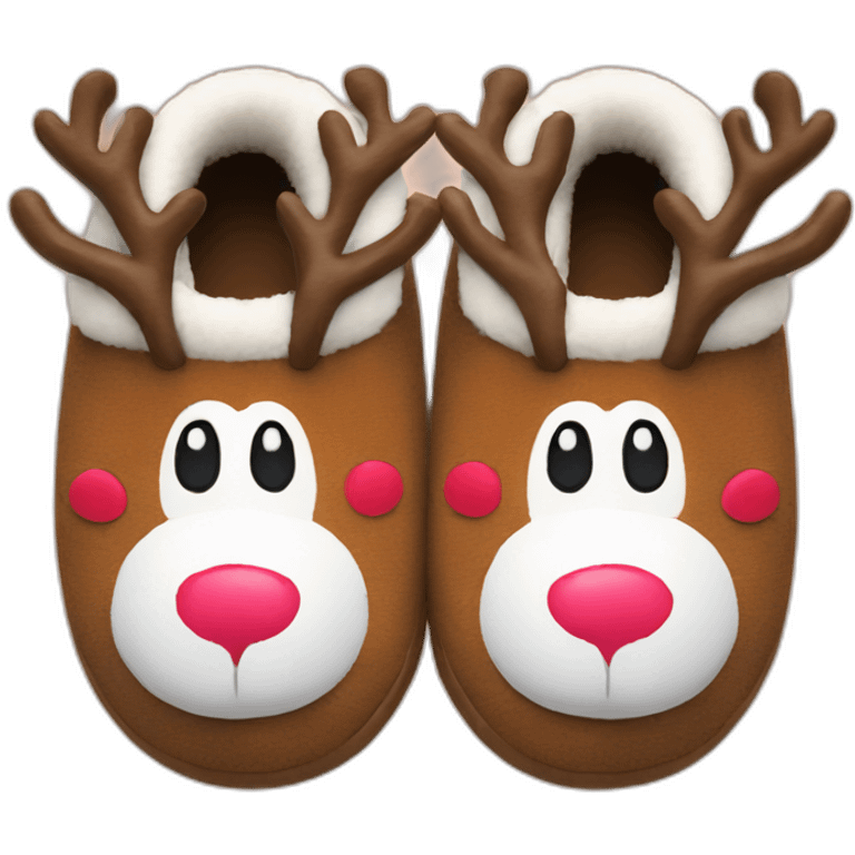 Reindeer slippers emoji