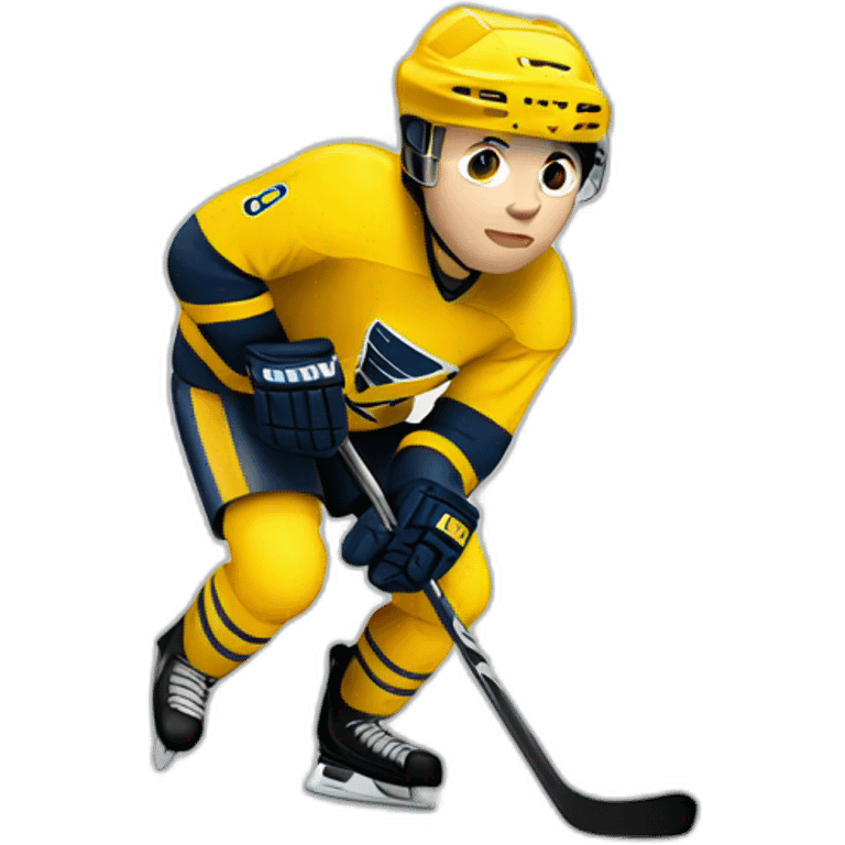 a yellow plastic hockey player emoji