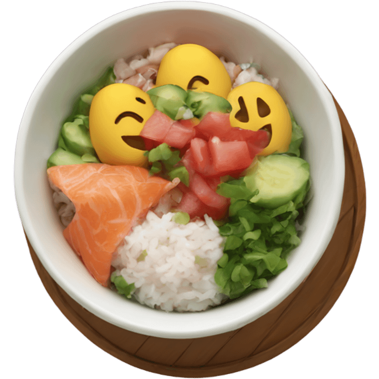 Poke bowl emoji