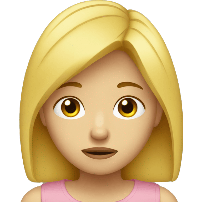 sad blond emoji