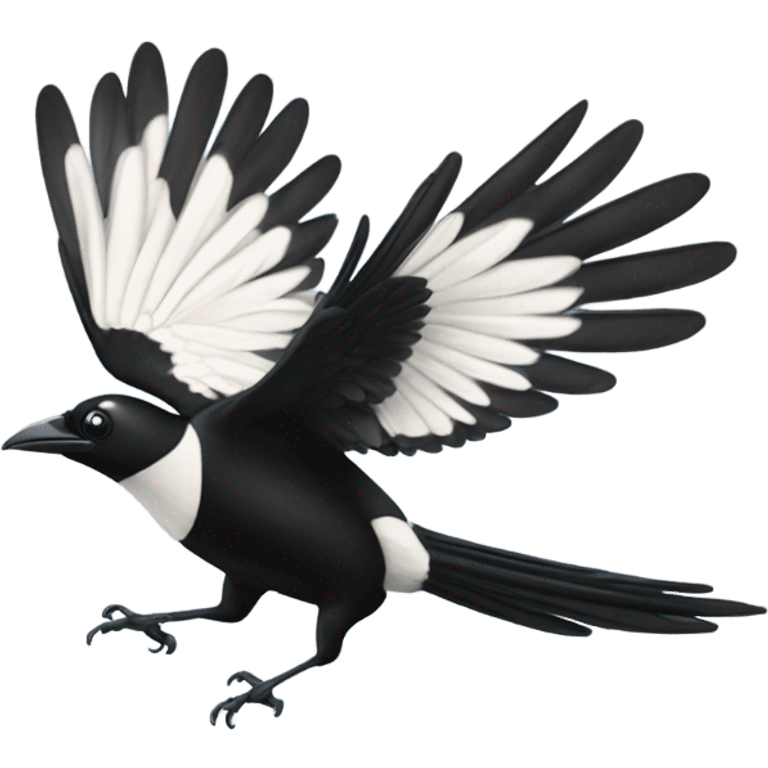 Magpie swooping emoji