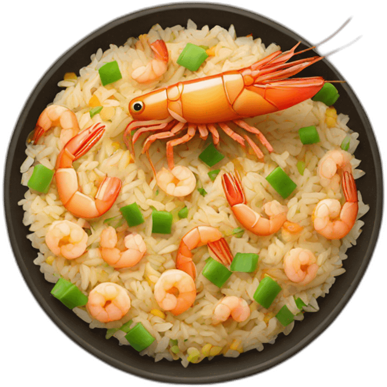 shrimp fried rice emoji