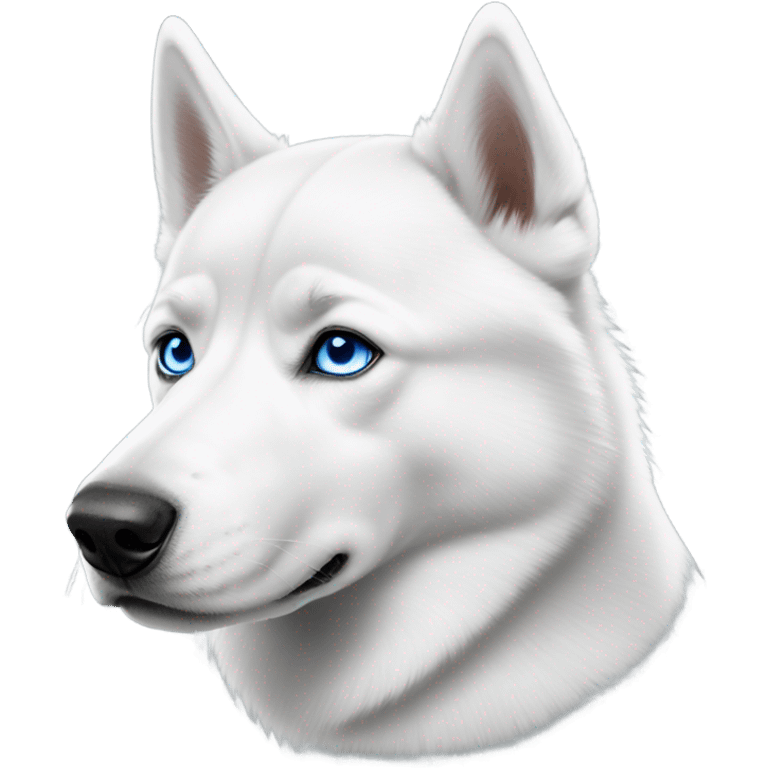 White husky blue eyes  emoji