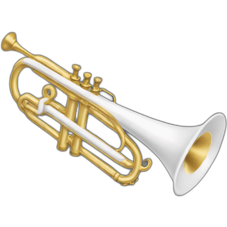 A White trumpet emoji