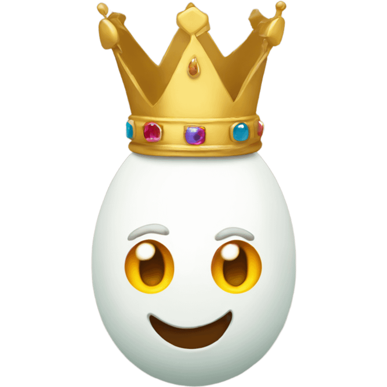 Egg wearing a crown emoji