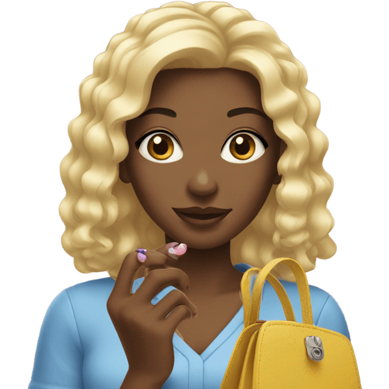 girl with nails a purse emoji