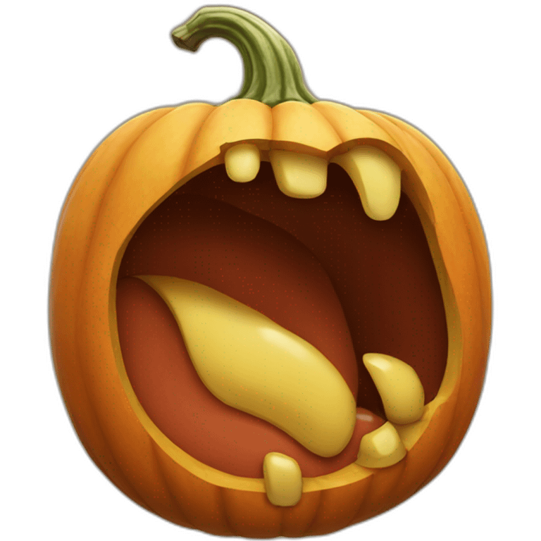 pumpkin tongue emoji