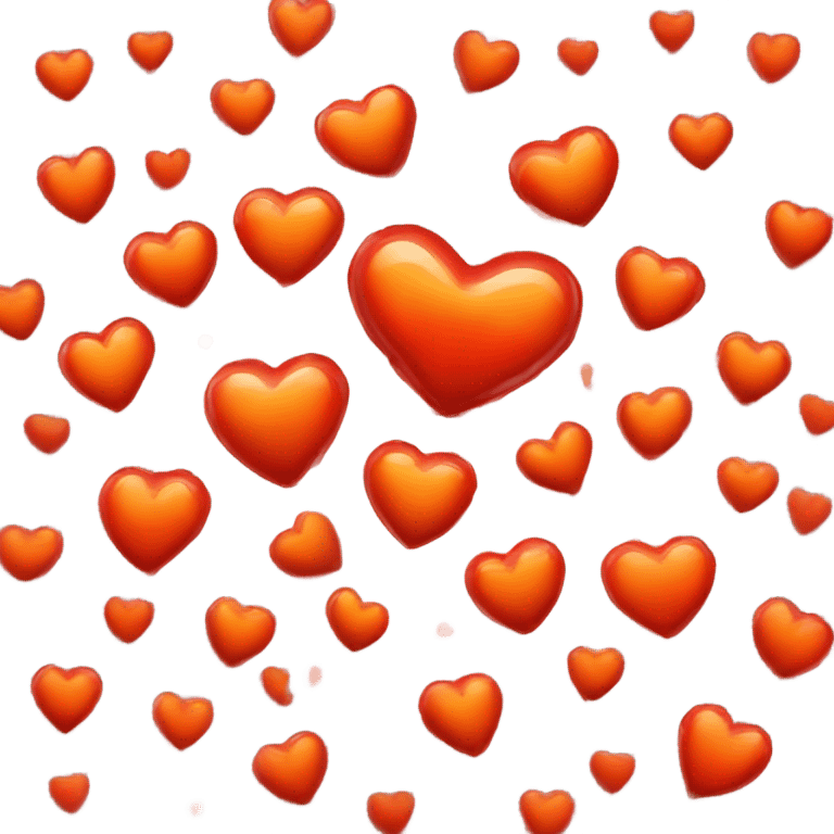 bleeding red heart glowing red-orange emoji