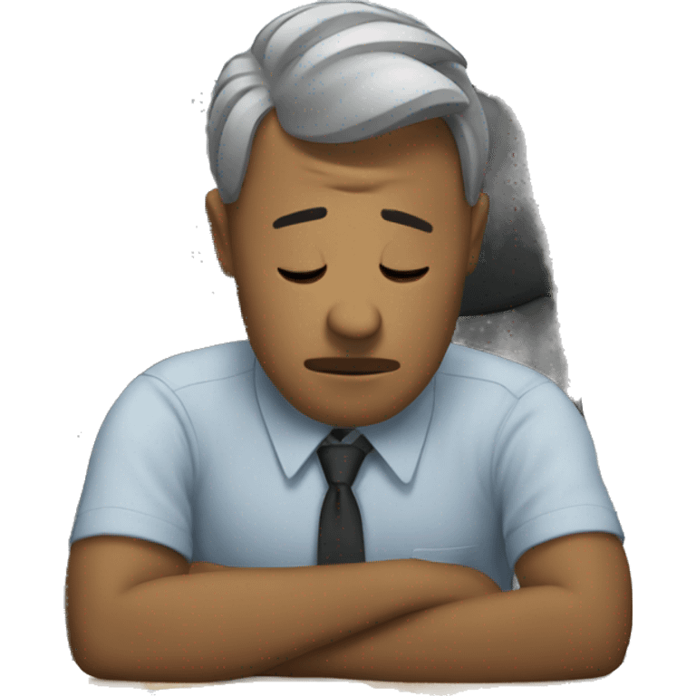 Tired in office emoji