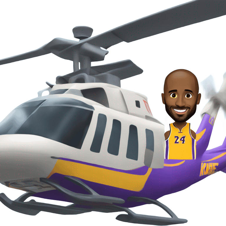 Kobe Bryant in a helicopter  emoji