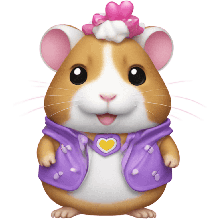 Hamster in hello kitty costume  emoji