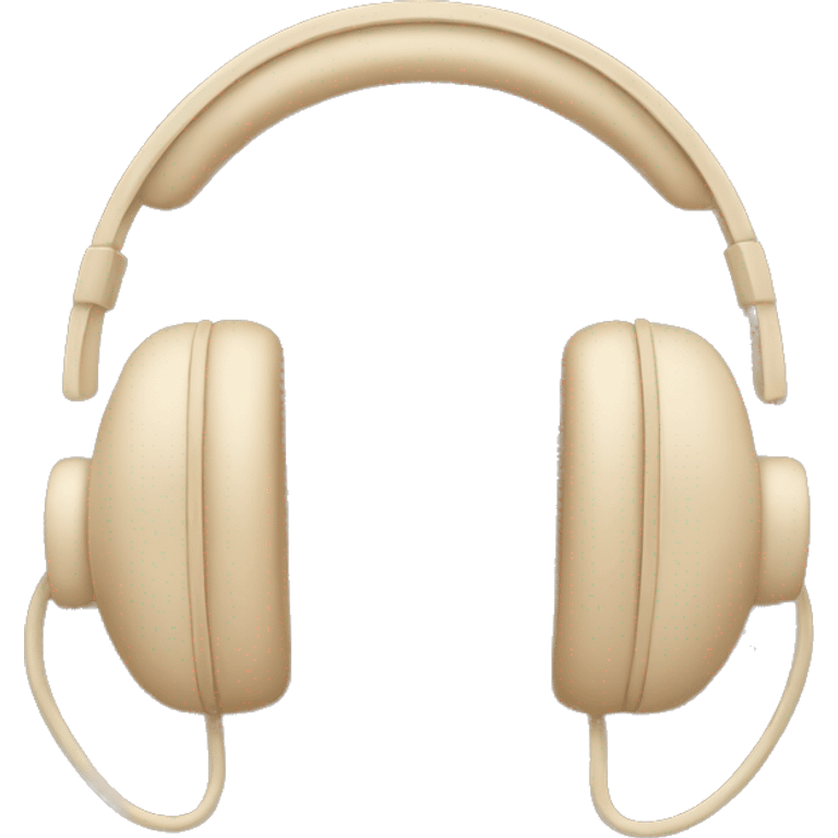 beige apple headphones with beige bows tied on the sides emoji