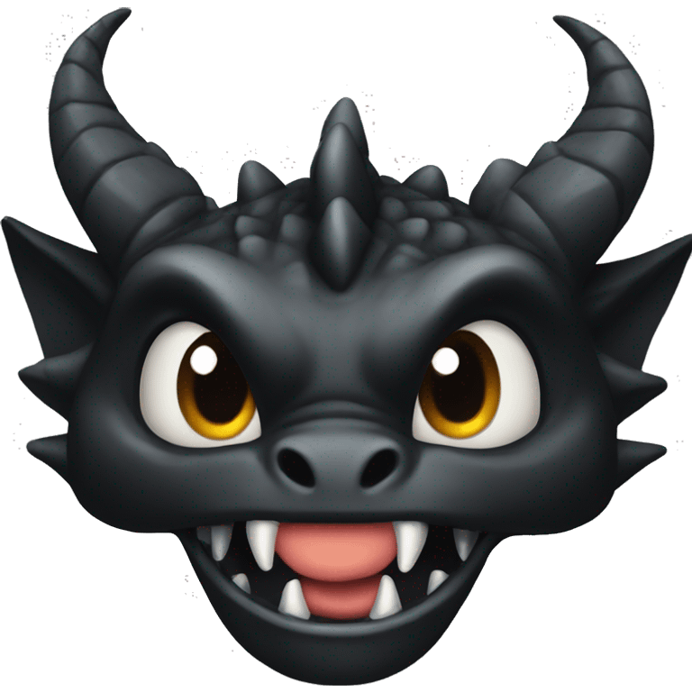 Dark Dragon black emoji