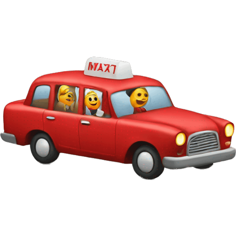 Red taxi emoji