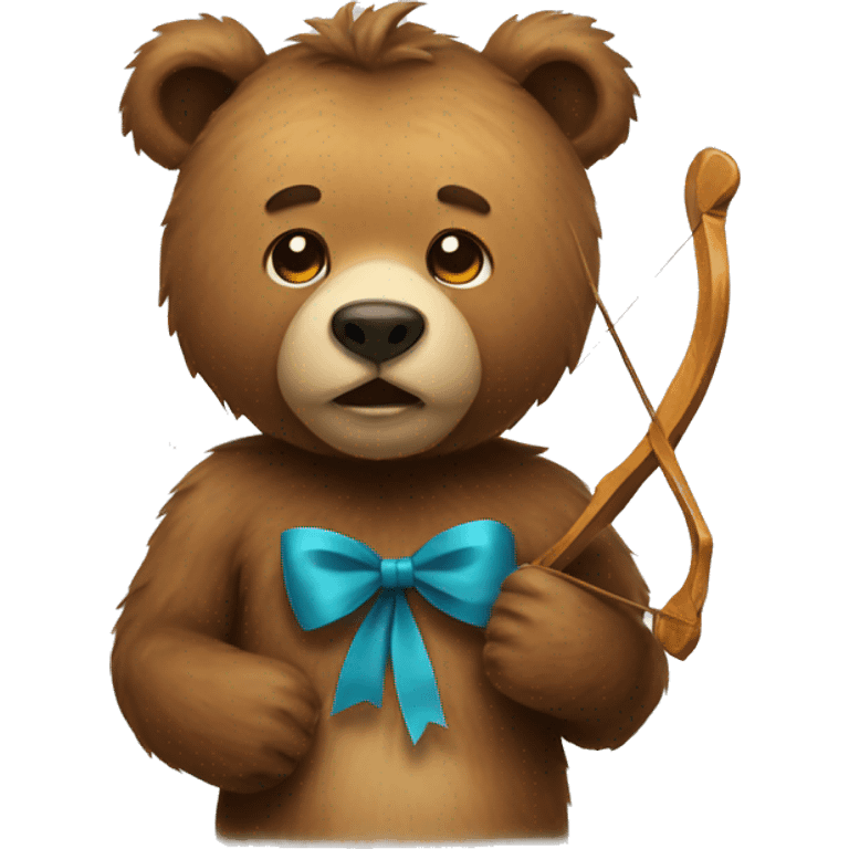 bear with a bow emoji