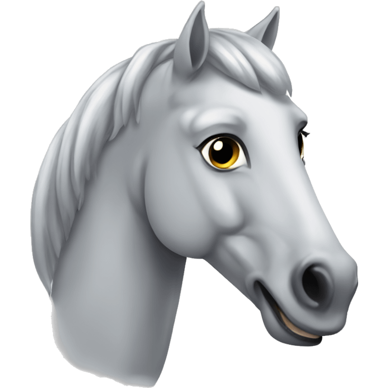 light grey horse smiles emoji