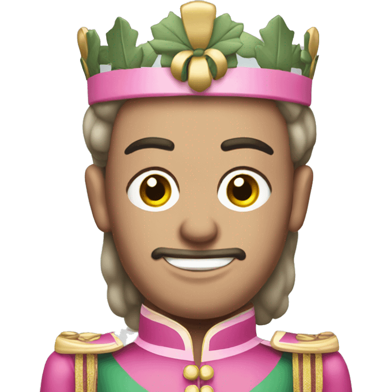 Pink and sage nutcracker emoji