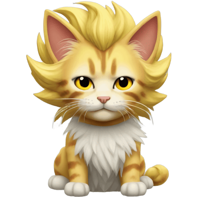 Realistic super sayan kat emoji