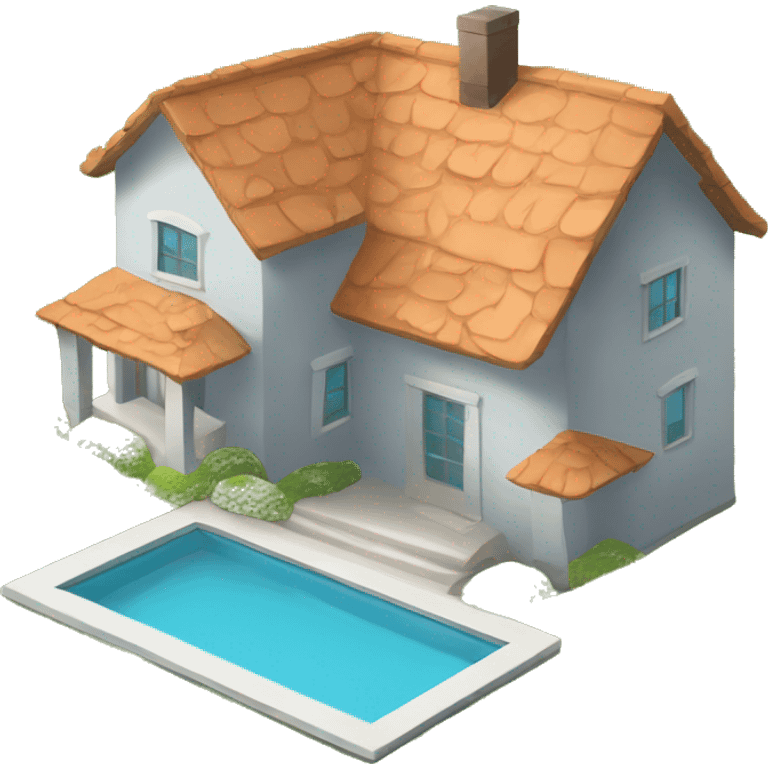 Illustration of a house with question marks floating around it. emoji