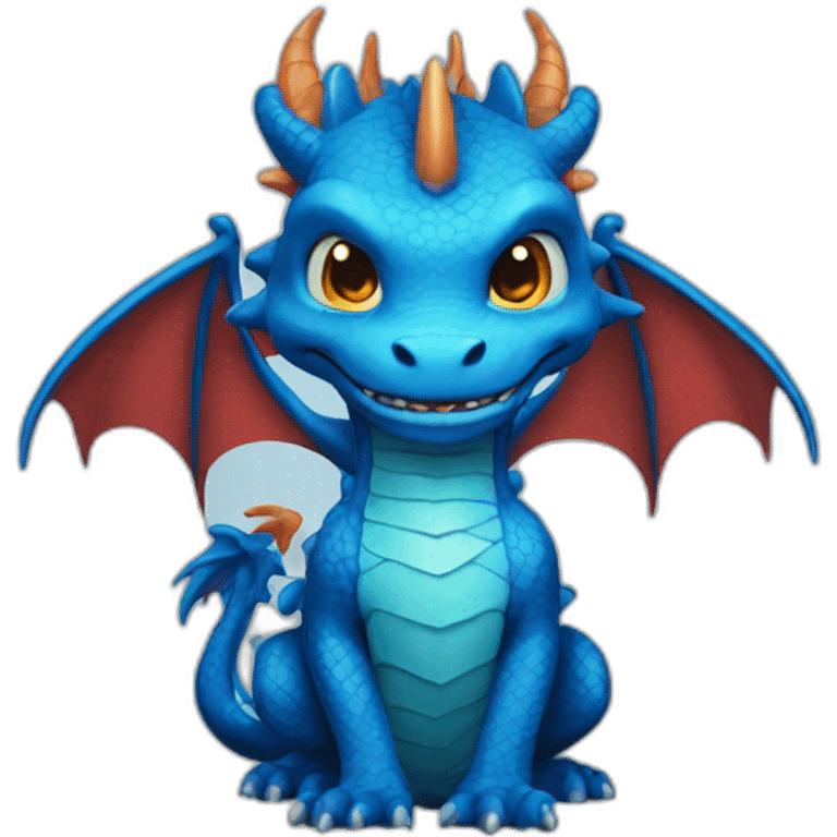 Blue dragon emoji