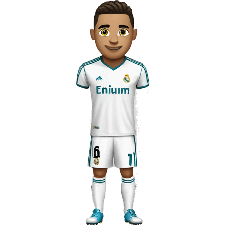 Ronaldo wearing Real Madrid jersey emoji