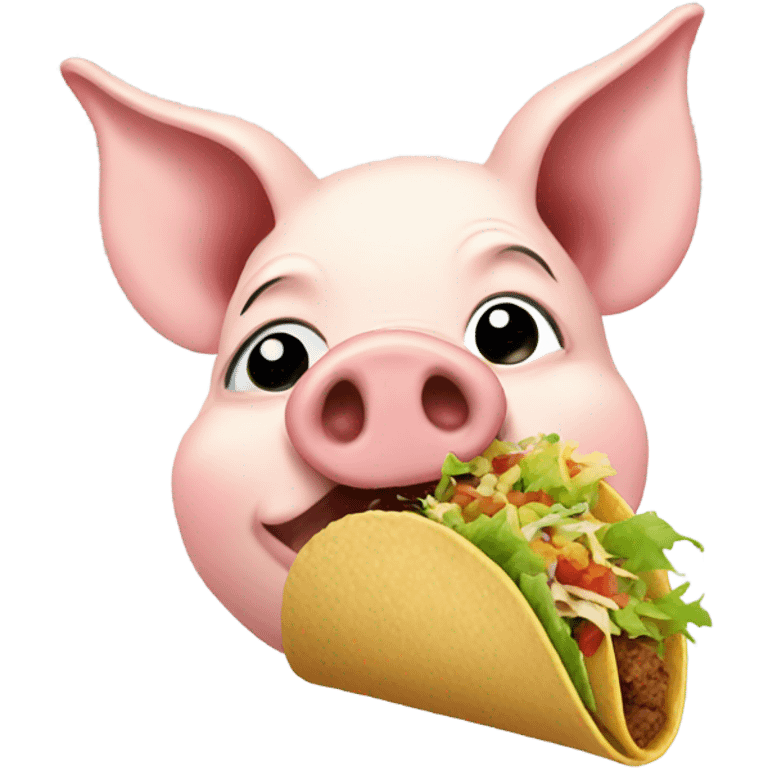 Pig eating tacos emoji