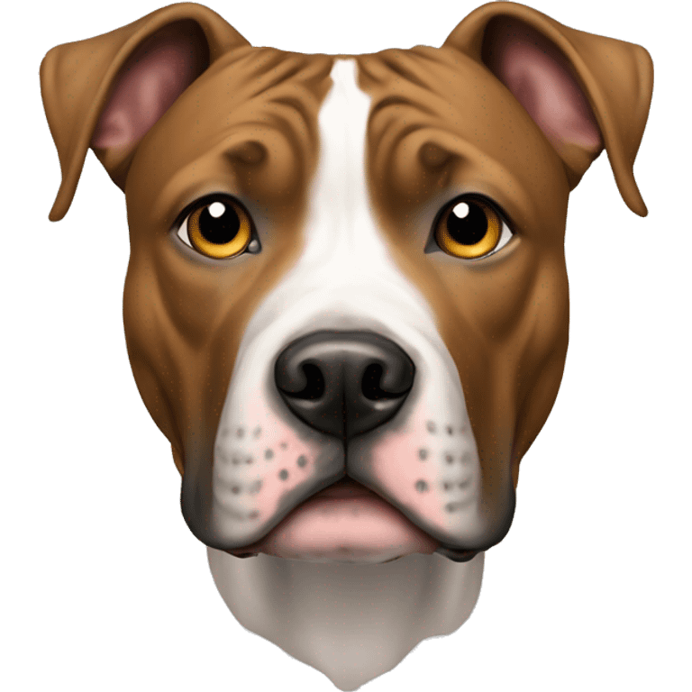 american staffordshire terrier portrait viewing viewer emoji