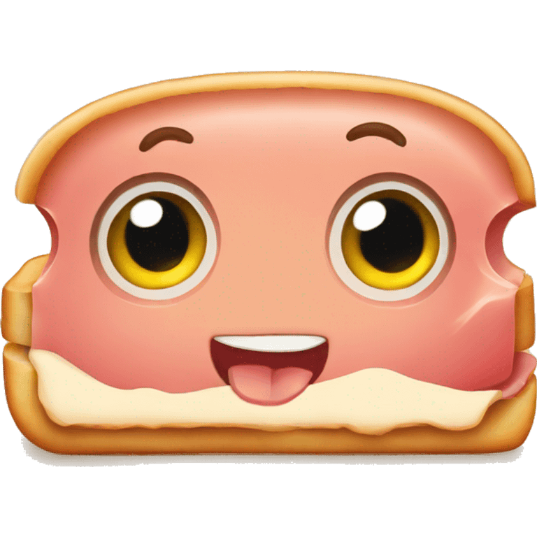 Ham sandwich cute eyes emoji