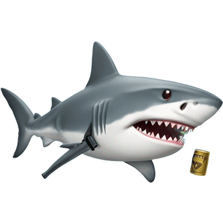 Shark with a gun emoji