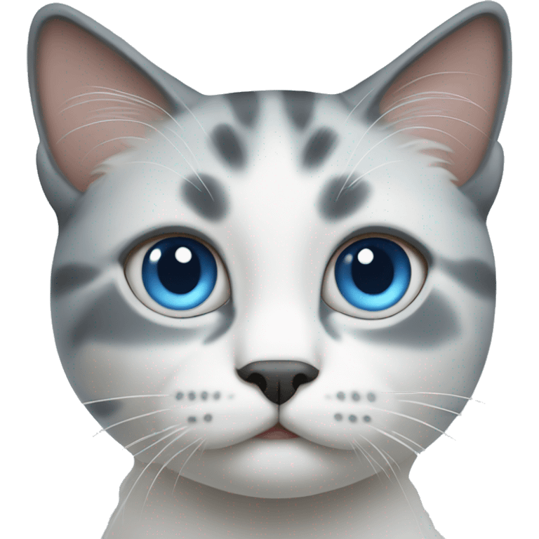 cat with blue eyes face  emoji