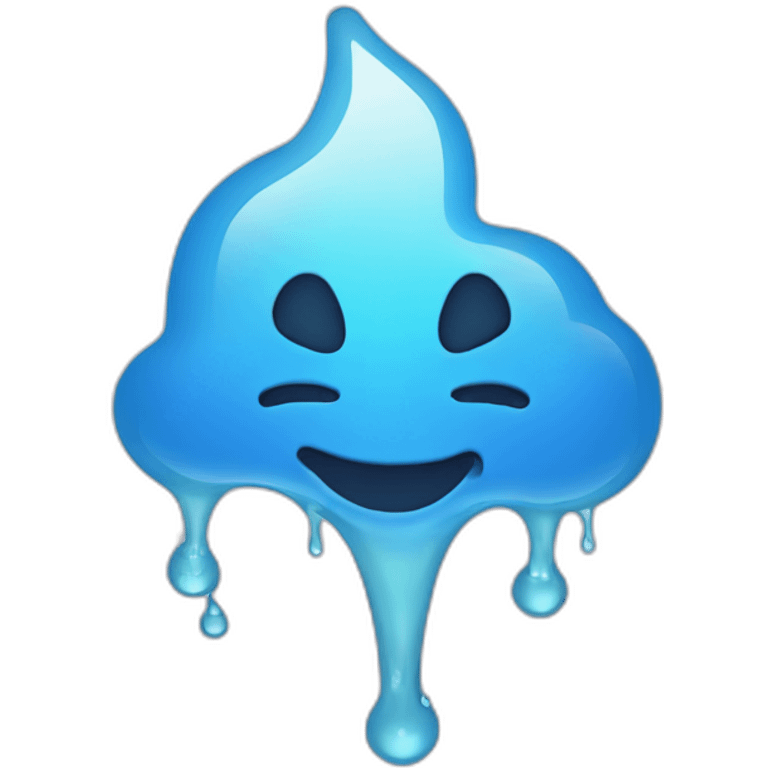 smiling face melting into liquid emoji