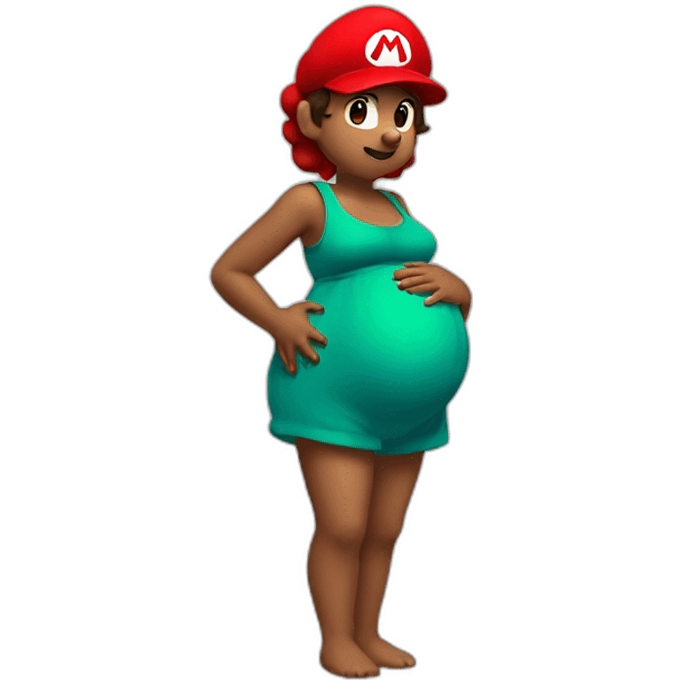 pregnant mario emoji