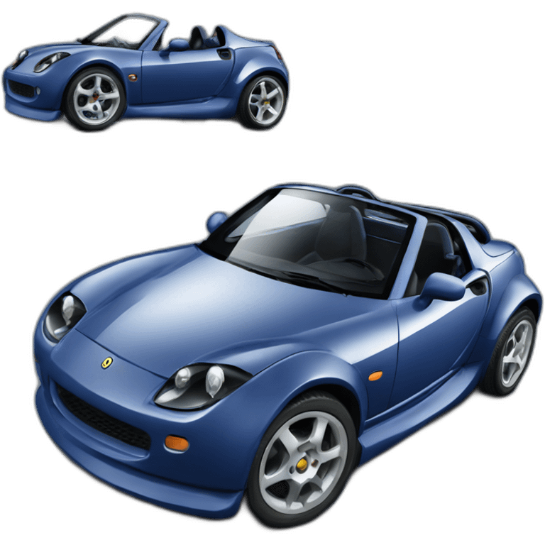 dark blue smart roadster coupé emoji