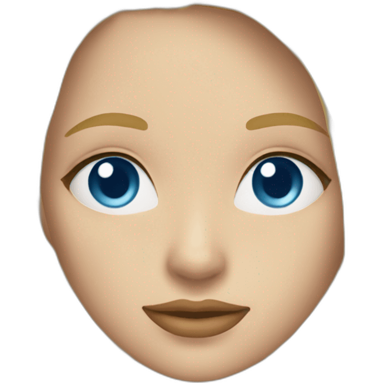 Blonde girl blue eyes wearing bikini emoji