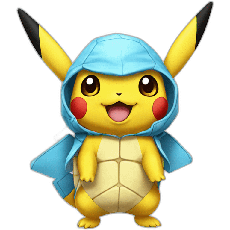 Pikachu squirtle costume emoji