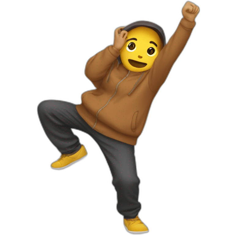 Une personne qui fait un dab emoji