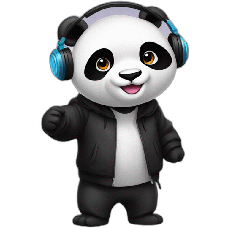 Panda as dj emoji