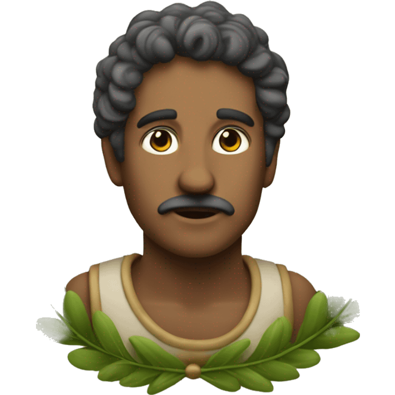 Latin poet with laurel wreath emoji