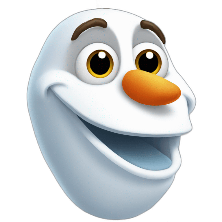 Olaf qui fond emoji