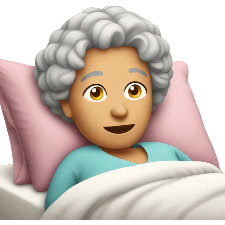 Really large memaw in bed  emoji