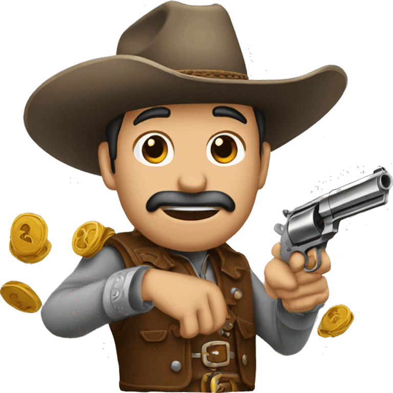 raton vaquero con sus 2 pistolas emoji