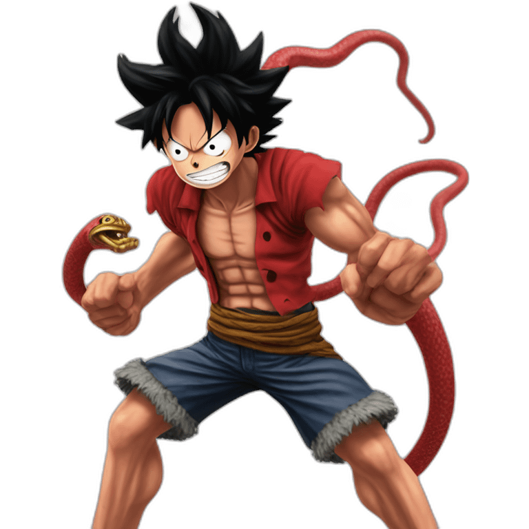 Monkey d Luffy Snakeman emoji