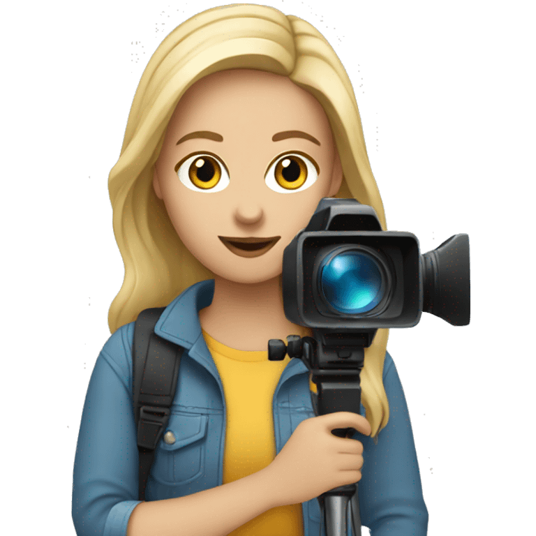 videographer white girl emoji