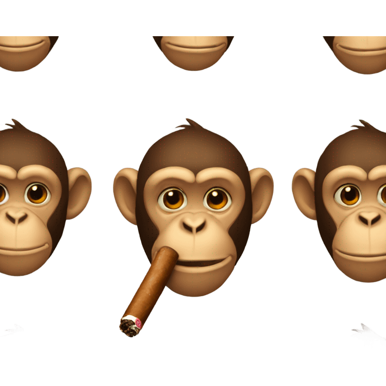 Monkey when a cigar emoji