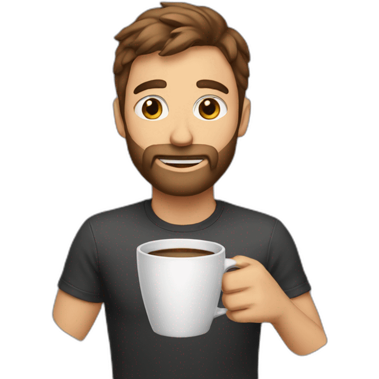 a guy drinking coffee emoji