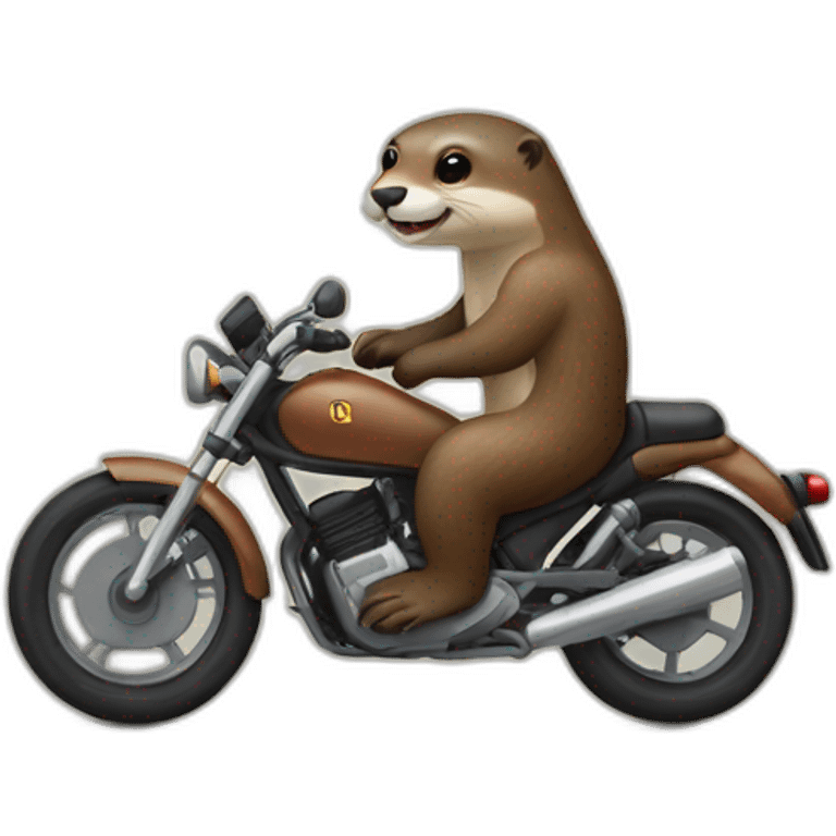 Loutre sur moto emoji