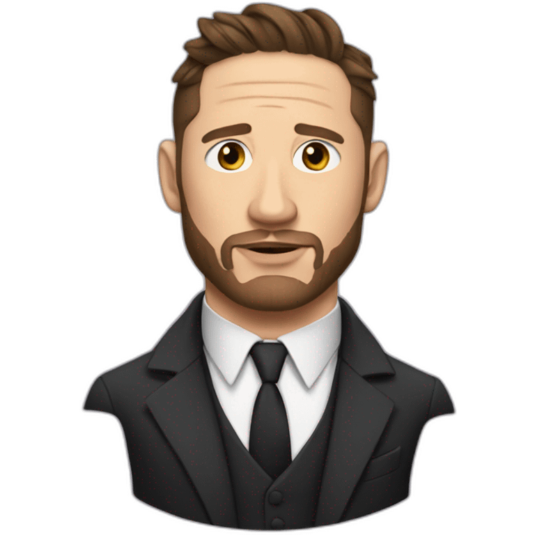 Tom Hardy wearing suit emoji