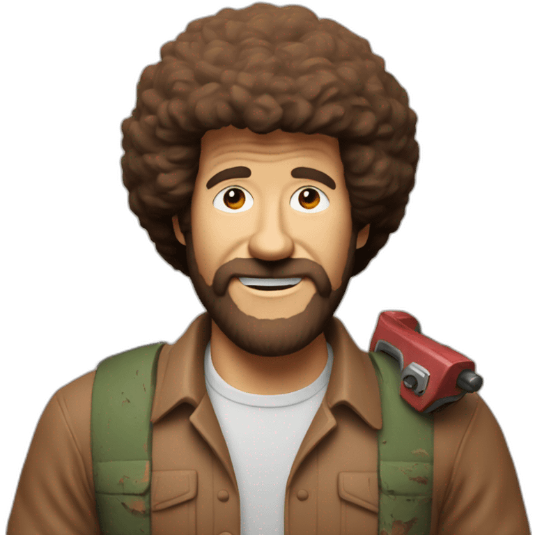 bob ross chainsaw emoji