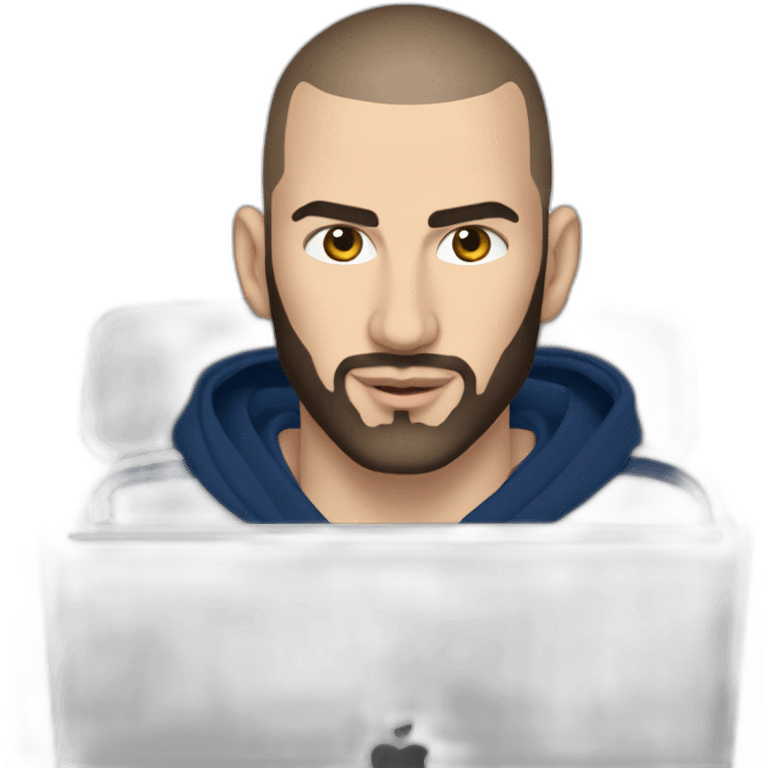 Karim benzema on a computer emoji